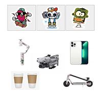 Fututech - Adesivi decorativi in PVC per DJI OM5, stabilizzatore Drone Telefono Cellulare Computer Tablet Fotocamera d'azione Tazza Strumento Musica Accessorio Elettronico (Combo2)