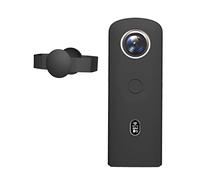 Fututech Custodia protettiva in silicone con coperchio per obiettivo per Ricoh Theta SC2 a 360°, custodia protettiva per fotocamera d'azione, antigraffio, antipolvere, accessori di ricambio (nero)