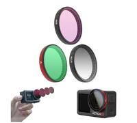 Fututech Filtri per DJI Osmo Azione 5Pro/4/3 Filtro per Action Camera Filtri per Obiettivi Fotocamera Antigraffio Ad Alta Trasmissione Accessorio (MCUV+CPL+ND8)
