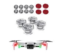 Fututech Luce stroboscopica per drone DJI Mini 3 Pro, Mavic 3, Air 2, Mini SE, Zoom e Phantom, rosso o verde, alta luminosità, 3 modalità lampeggianti, 120 min, 30 min