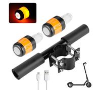 Fututech Manubrio Bambino con spia luminosa LED per Segway Ninebot Max G30/G30LP/G30D Maniglie Bambino per Segway Ninebot ES1/ES2/ES3/ES4/ES5 Accessori Monopattino (nero-arancione)