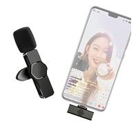 Fututech Plug and Play Type-C - Microfono senza fili Bluetooth 5.0 per Smart Phone Android Micro Cravatta per Streaming in diretta Manutenzione Video Accessorie Telefono