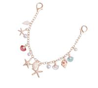 FUUGlan 1. Ocean-Inspired Shell Star Bear Pendant Layering Chain Lightweight Beaded Jewelry For Women Casual Outfit Accessories Alloy Imitation Pearls Drop Oil Shell Chain