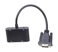 FUUGlan 1080P VGA Splitter VGA Adattatore VGA A VGA Con Due Interfacce E Suono Per Connectivitys Due Interfacce Adattatore VGA