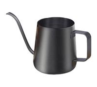 FUUGlan Bollitore a collo di cigno in acciaio inox 304 nero 250 ml manico ergonomico per versare con precisione il bollitore da caffè a collo d'oca per casa e ufficio