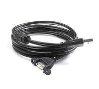 FUUGlan Cavo di prolunga USB 2.0 per montaggio a pannello con orecchio di fissaggio maschio a femmina, cavo di ricarica 480 Mbps, trasferimento dati ad alta velocità