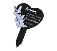 FUUGlan Targhe commemorative a forma di cuore, resistenti alle intemperie, in acrilico, per la perdita del genitore, decorazione commemorativa in acrilico