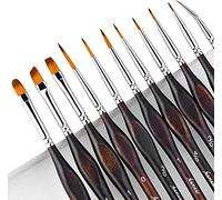 Fuumuui Miniature Professionali - 11 Perfetti Pennelli Fini per Acrilico, Acquarello, Miniatura, Warhammer40k, Modello e Olio | Pennelli di Precisione Pittura e Modellismo