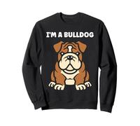 FUUNY Cute Bulldog Minimalist Dog Simple I'm a Bulldog Felpa