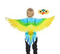 Fuuxtci Birds Wings Costume For Children - Birds Child Sustume Con Maschera, Ali Di Uccelli, Accessori Per Costumi Della Giungla, Accessori Per Le Prestazioni Dei Bambini, Costume Ali