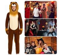 Fuuxtci Costume Leone Adulto - Costume Lion Cosplay - Outfit Animale Per Donne Uomini Feste Eventi Cosplay Rappresentazioni