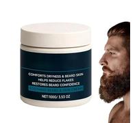 Fuuxtci Crema per barba da uomo, 100 g, crema per ammorbidire la barba, balsamo lenitivo per capelli del viso, per la rasatura, la doccia, i viaggi, lo styling quotidiano a casa