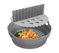 Fuuxtci Fodere In Silicone Per Air Fryer,21,5 cm Inserto Riutilizzabile Antiaderente | Con Divisori Cestello Antiaderente per Friggitura | Per Forno Pentola Tostapane