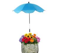 Fuuxtci Ombrellone parasole per piante, con ancoraggio a terra, antivento, stabile e regolabile in altezza, per piante in vaso, per giardino, sentiero, terrazza, balcone, prato, prato