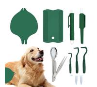 Fuuxtci Strumento per la Rimozione delle Zecche per Cani | Kit Per La Rimozione Delle Pulci Per Cuccioli | Set Portatile Eliminare Parassiti A Casa E In Viaggio Famiglie Con Più Animali