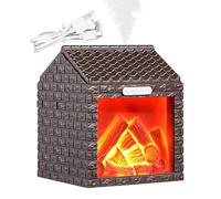 Fuuxtci Umidificatore Diffusore - Fiamma LED Ricarica USB Silenzioso - Lampada da Notte per Oli Essenziali,per Casa Camera Ufficio Tavolo Notte Yoga Spa Lettura