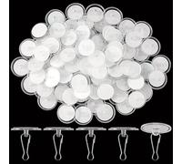 FUVBNQGT 200 ganci da soffitto autoadesivi da parete, rimovibili, trasparenti, ganci da soffitto per matrimoni, festival, feste, decorazione, 2,2 cm