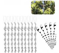 FUVBNQGT Set di 24 spirali a vento riflettenti, scacciapensieri per uccelli, spaventapassi, riflettenti, per tenere gli uccelli lontano dalla vostra casa, per balcone e giardino