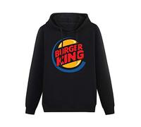 fuwo Hooded Food Burger King Logo Long Sleeve Sweatshirts Black M