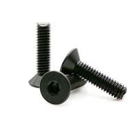 FUWQEPA 10.9 Grade M3 Black Countersunk Head Hexagon Socket Screws High Strength Flat Cup Flat Head Bolts(M3x13 100pcs)