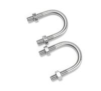 FUWQEPA Cinghia Con Clip A Fibbia Di Fissaggio, Vite Di Serraggio For Tubo A Forma Di U In Acciaio Inossidabile M8(M8x133 1pcs)