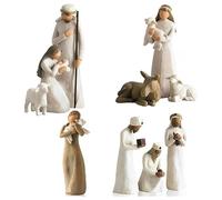 FUWQEPA Presepe Con Statuetta Della Natività, 10 Statuette In Resina For Presepe, Statuette Natalizie For La Decorazione Della Sacra Famiglia