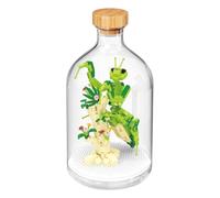 Fuwraixis 344 pezzi Blocchi da costruzione Mantis, Insetti Clip-on Modello a blocchi, Giocattoli educativi fiore eterno, Con base e copertura antipolvere, Regali per adolescenti e adulti