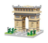 Fuwraixis Blocchi da costruzione Arco di Trionfo, Set di giocattoli da assemblare per Architettura famosa, 1700+ pezzi Modello a blocchi di microparticelle, Oggetti da collezione Ornamenti