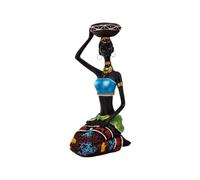 Fuwraixis Statue d'arte africana, sculture creative in resina, ornamenti di lusso portacandele, statue femminili tribali, decorazioni per la casa e l'ufficio