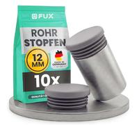 FUX 10 Pezzi tappi per tubi rotondi - piedini per sedie - 10mm-120mm | Protegge il pavimento dai graffi, scorrimento silenzioso, presa salda sui piedi, grigio