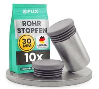 FUX 10 Pezzi tappi per tubi rotondi - piedini per sedie - 10mm-120mm | Protegge il pavimento dai graffi, scorrimento silenzioso, presa salda sui piedi, grigio