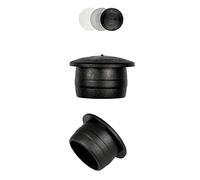 FUX 10 tappi ciechi per fori di perforazione, diametro del gambo da 4,4 a 20,5 mm, nero, bianco, naturale, chiusura dei fori per fori (nero, 6,0 mm)