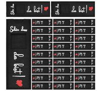 FuxFuis 24 Pz Custodie in Feltro per Cioccolato "Schön, dass du da bist!" Regalo di Ringraziamento Sacchetto di Feltro per Cioccolate per Colleghi e Amici, Senza Cioccolato, Adatto per Feste Addio ecc