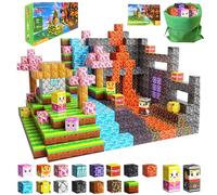 FUXHBFB Costruzioni Magnetiche cubi magnetici magnetici - 100 pezzi magnetici Costruire per bambini dai 3 4 5 6 7 9 10-12 anni (fiori di ciliegio)