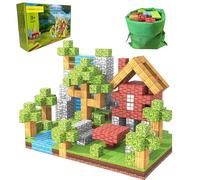 FUXHBFB Costruzioni Magnetiche cubi magnetici magnetici - 100 pezzi magnetici Costruire per bambini dai 3 4 5 6 7 9 10-12 anni (foresta)