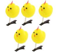 FUXIU 1/20pcs Carino Giallo Pollo Forcine Per Le Ragazze Morbido Animale Clip di Capelli Accessori Parrucchiere per Donne e Ragazze