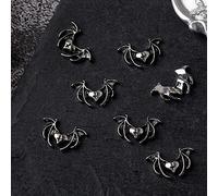 FUXIU 10 Pezzi/set Vintage Cranio Cuore Nail Charms Nail Art Decorazione Del Metallo Del Chiodo Accessori Manicure FAI DA TE