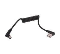 FUXIU Cavo USB C a spirale USB A USB C Cavo a spirale per auto Breve USB C Cavo retrattile 60 W 480 Mbps Cavo Dati