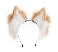 FUXIU Cerchietti con orecchie di lupo, per incontri a tema anime, appassionati di film, cerchietti con orecchini in metallo, per adolescenti e adulti