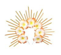 FUXIU Cerchietto per capelli a forma di corona sacra con fiore, spettrale, per Natale, carnevale, Halloween, feste, costume per adolescenti