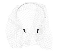FUXIU Cerchietto per capelli da donna e ragazza, ampio turbante in tinta unita, alla moda, con strass, fascia per capelli in rete