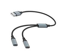 FUXIU Convertitore adattatore splitter USB C ad alta velocità per laptop tablet telefono efficiente sincronizzazione dati alimentazione
