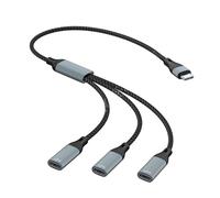 FUXIU Convertitore adattatore splitter USB C ad alta velocità per laptop tablet telefono efficiente sincronizzazione dati alimentazione