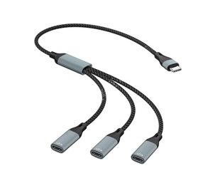 FUXIU Convertitore adattatore splitter USB C ad alta velocità per laptop tablet telefono efficiente sincronizzazione dati alimentazione