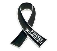 FUXIU Elegante spilla smaltata a forma di nastro, con supporto contro la violenza, elegante spilla da bavero fatta a mano, regalo per donne e ragazze, Come descrizione dettagliata