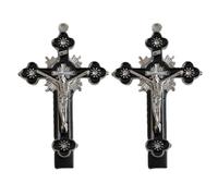 FUXIU Fermaglio per capelli per ragazze Y2K Gothics Fermaglio per capelli Bobby Pin Duckbill clip metallico per capelli per donne frangia laterale