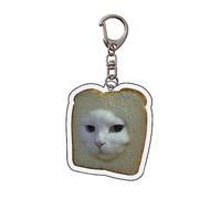 FUXIU Portachiavi a forma di gattino con ciondolo a forma di gatto, per borsa, portachiavi da appendere, ornamento decorativo per ragazza, B, As detailed discription