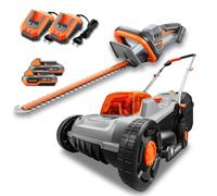 FUXTEC 20V Akku Garten-Set FX-E1RM20ECO + FX-E1HS20 mit Akku & Ladegerät
