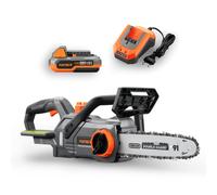 Motosega a batteria 20V FUXTEC FX-E1KS20 Taglio 25 cm-Set con batteria 2Ah e caricabatterie 2,4A