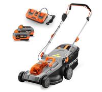 Tagliaerba a batteria FUXTEC SET E2RM37 - larghezza di taglio 37 cm - altezza variabile - SET con batterie e caricatore